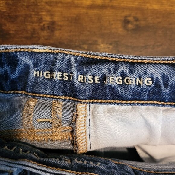 American Eagle Jeans 2 S Jegging Highest Rise Next Level Stretch Medium Light - Picture 5 of 11